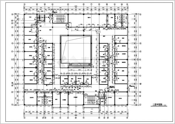 某城区大型医疗机构建筑平面设计施工方案CAD图纸-图二