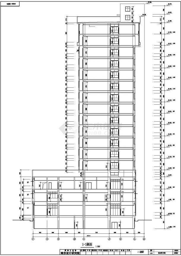 某大型医疗机构综合楼建筑设计施工方案CAD图纸-图一