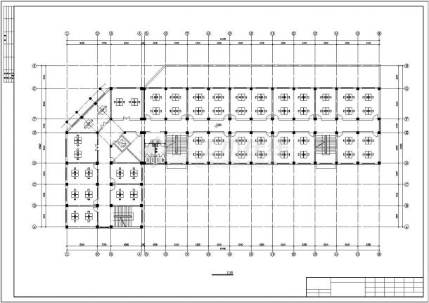 【5层】4700平米办公楼毕业设计（施组、计算书、建筑、结构图）.dwg-图二