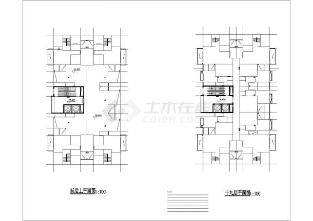 某地高层商务住宅方案设计cad图纸（共11张）-图二