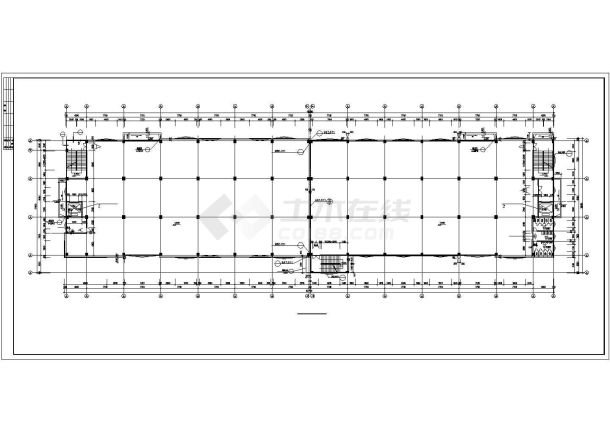 某地现代大型厂房建筑设计CAD图纸-图一