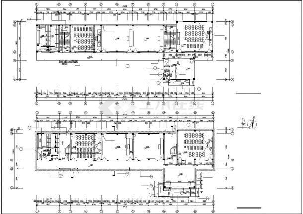 小学教学楼建筑施工CAD图（共7张）-图二