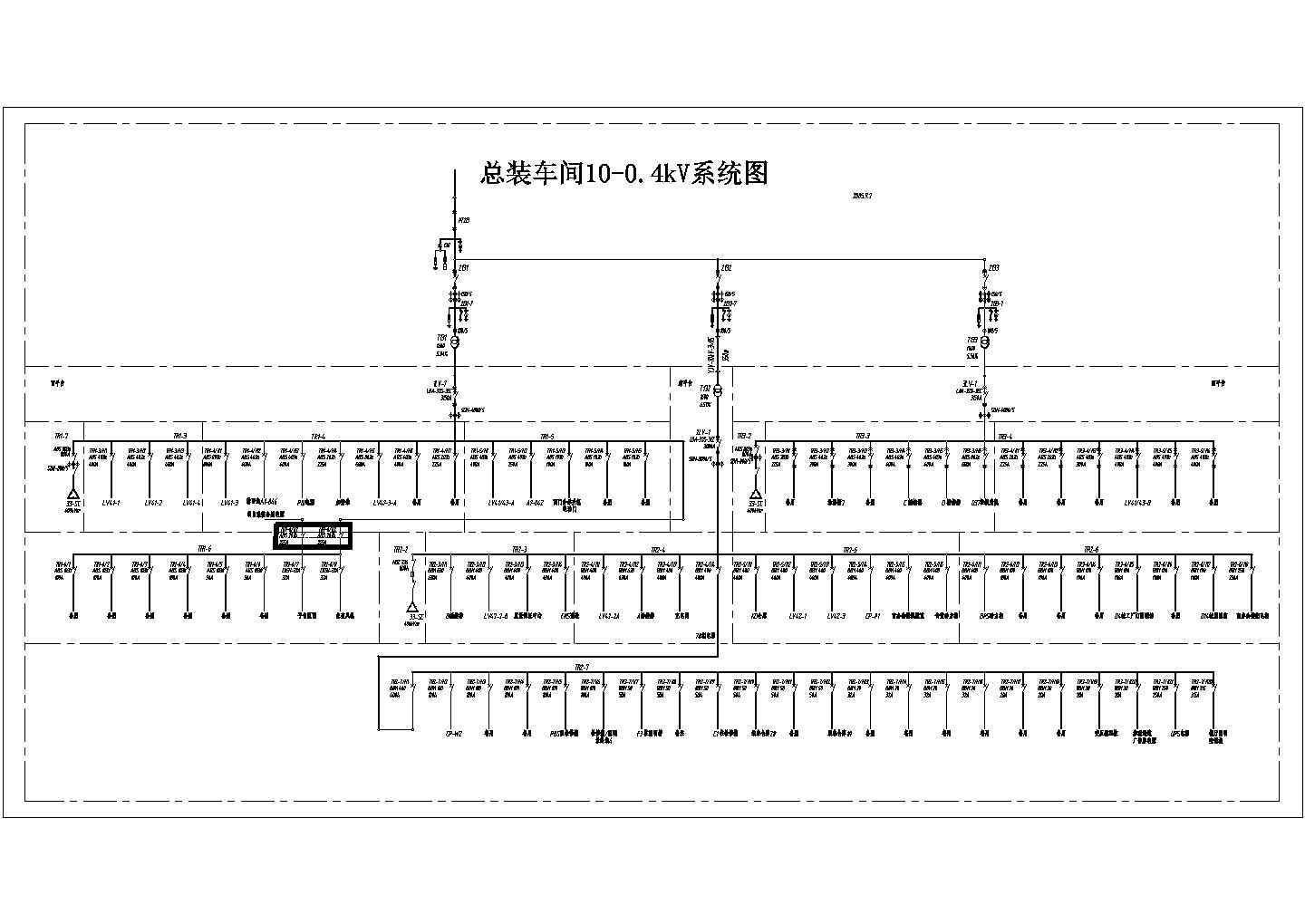 某总装车间低压CAD大样设计系统图