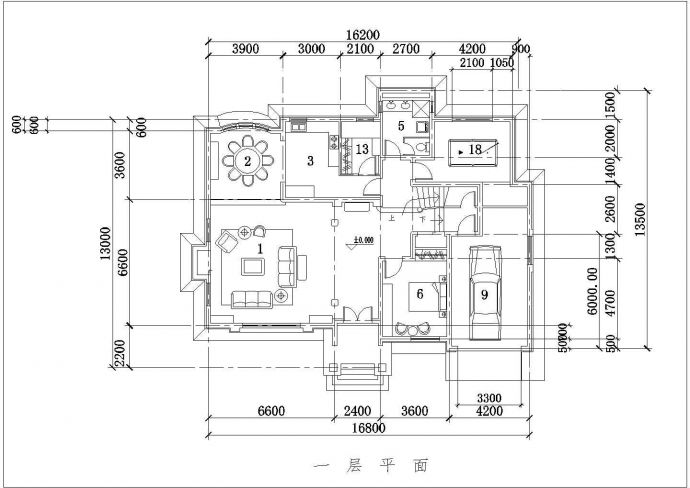 某三层框架结构欧式小别墅设计cad建筑方案图（甲级院设计）_图1