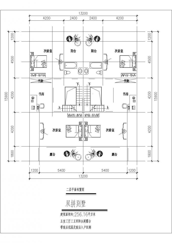 某小三层现代联拼别墅装修设计cad平面方案图（甲级院设计）_图1