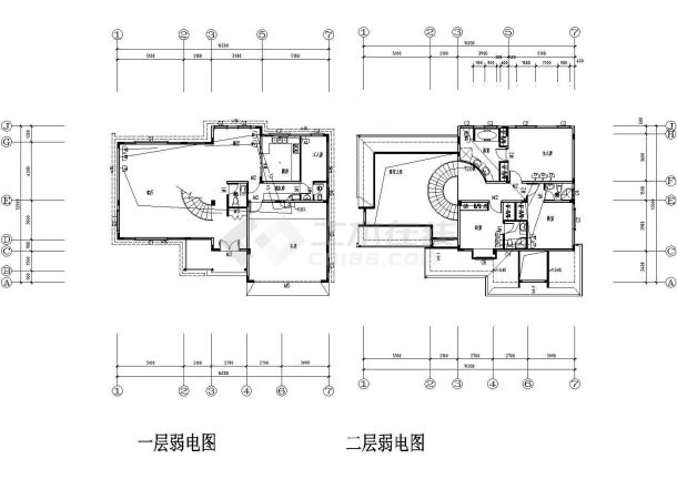 美式别墅电气设计施工图-图二