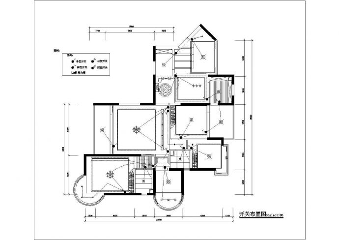 某四房两厅高档住宅室内家装设计cad图纸_图1