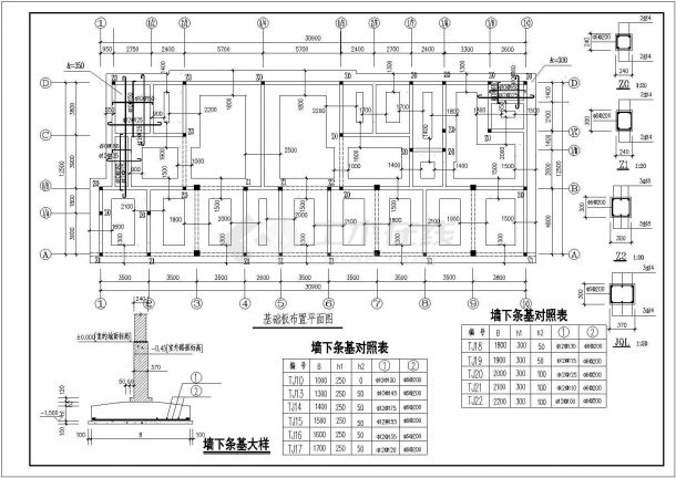 杭州某地6层商住大楼cad结构施工建筑设计图纸-图一