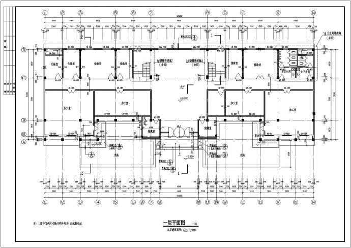 常州某小型3层办公楼建筑CAD施工设计图纸_图1