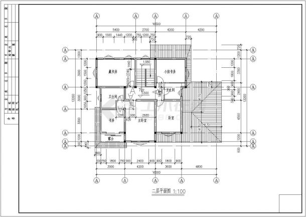 某三层砖混结构山区小别墅设计cad全套建筑施工图（含设计说明）-图二
