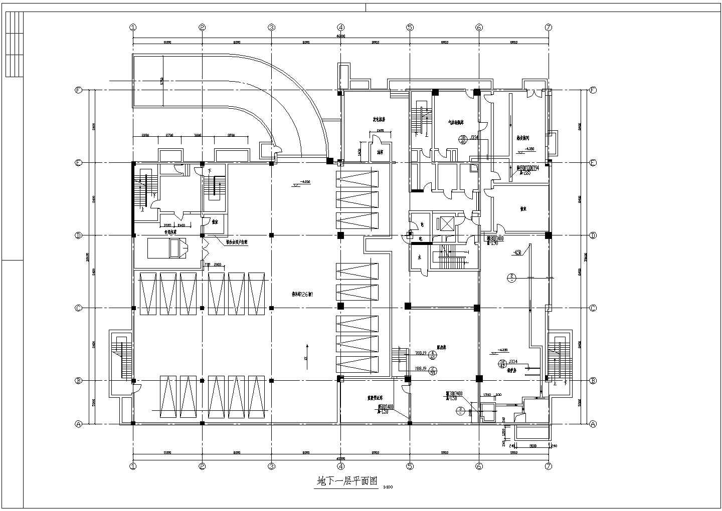 苏州某市区银行大楼建筑全套施工CAD设计方案图