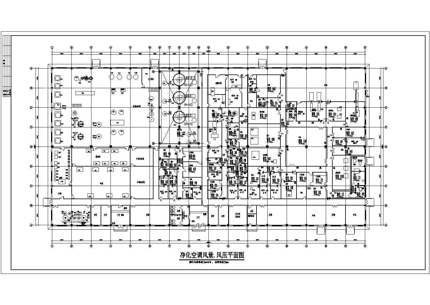 安徽合肥某药厂空调通风系统全套设计cad图
