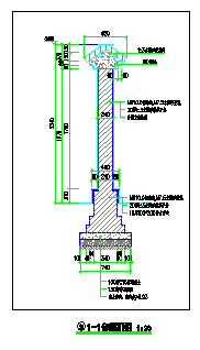 传统月洞门景墙规划CAD详细展示图-图二