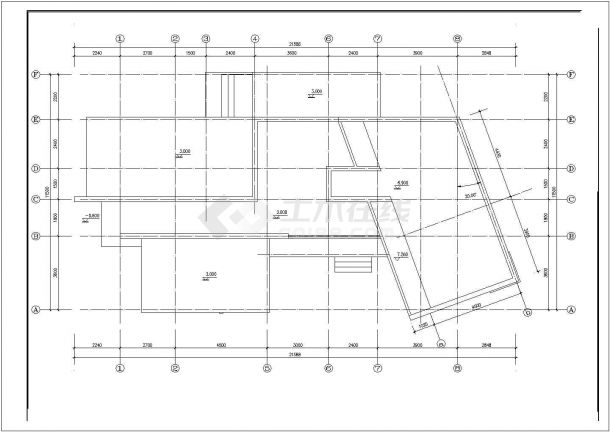 常熟某多层精品风车别墅楼全套设计施工cad图（含效果图）-图二