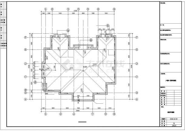 某市高档别墅建筑CAD设计施工图纸-图一