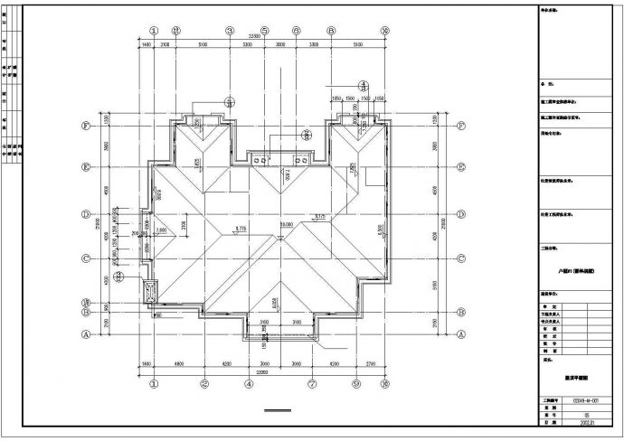某市高档别墅建筑CAD设计施工图纸_图1