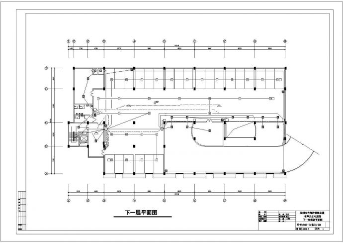 三亚市某大型商厦地下4层车库水电房消防电气设计CAD图纸_图1