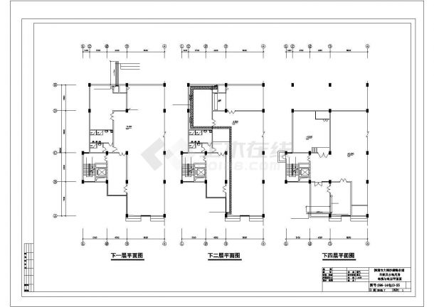 三亚市某大型商厦地下4层车库水电房消防电气设计CAD图纸-图二