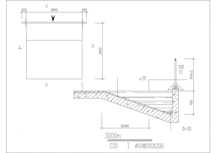 某学校体育场设计建筑施工CAD图纸_图1