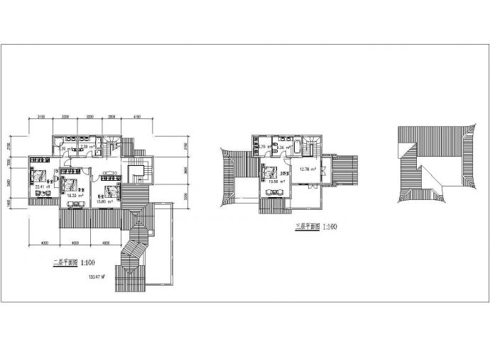 苏州江枫园别墅区某三层砖混结构别墅设计cad建筑方案图（甲级院设计）_图1