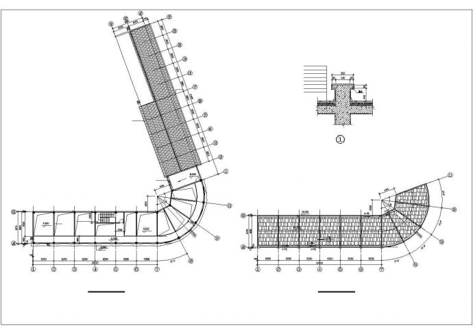 佛山市某商业街2+1层L型商业楼建筑设计CAD图纸_图1