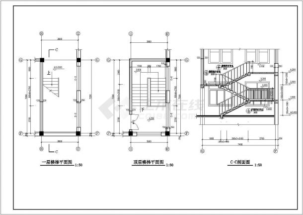 学校大型综合楼建筑施工CAD设计图-图一