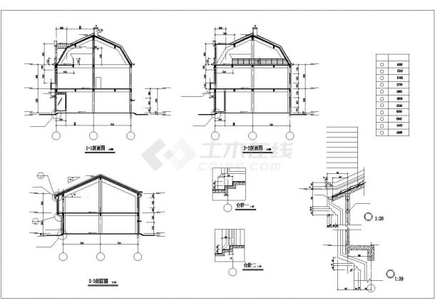 齐齐哈尔市某3层L型结构商业楼建筑设计CAD图纸-图一