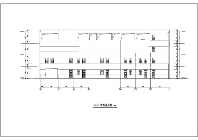 泉州市某沿街4层弧形结构商业楼建筑设计CAD图纸_图1