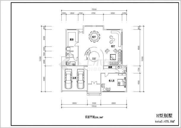 11套经典住宅户型建筑设计CAD图纸-图二