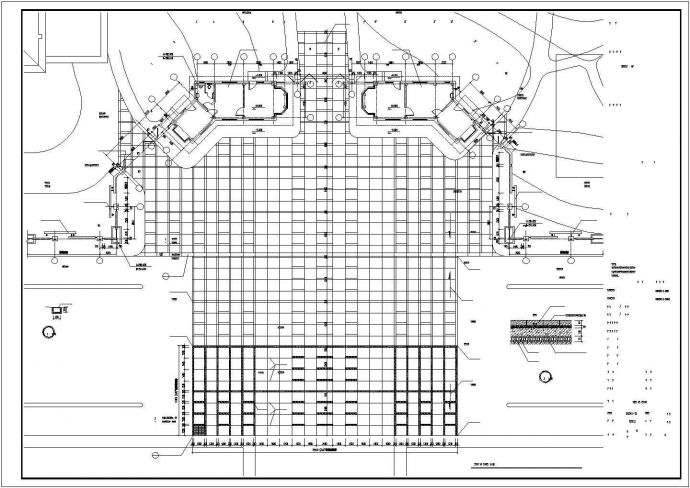 某大型园林景观广场入口设计cad施工大样图（甲级院设计）_图1