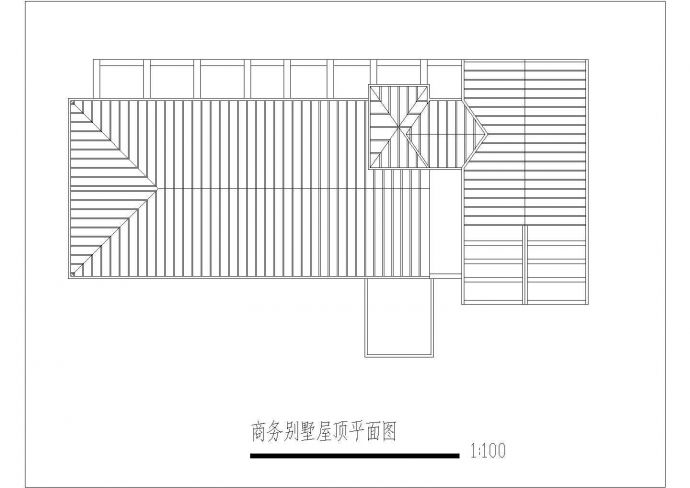 某二层框架结构商务别墅设计cad全套建筑施工图（标注详细）_图1