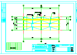 钢结构自行车棚cad施工图图纸_图1
