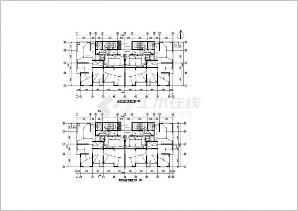 太原市中兴路某18层框架结构住宅楼全套电气系统设计CAD图纸-图二