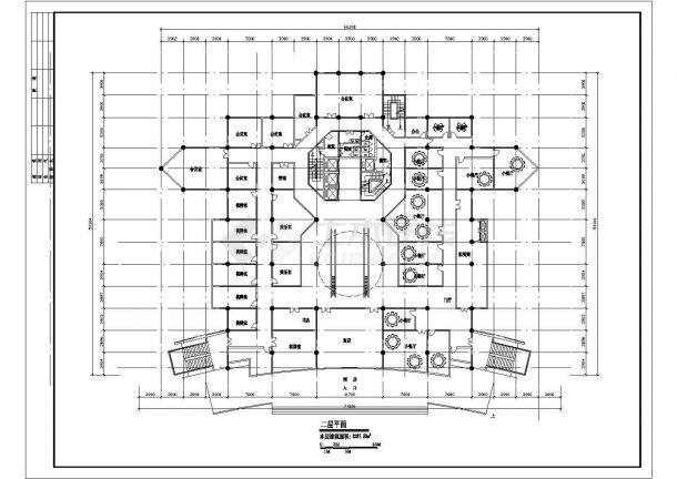 酒店设计_某二十五层酒店平面图方案CAD图-图二