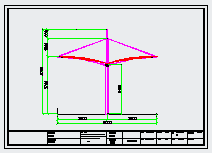 膜结构车棚施工图纸（含设计说明）-图二