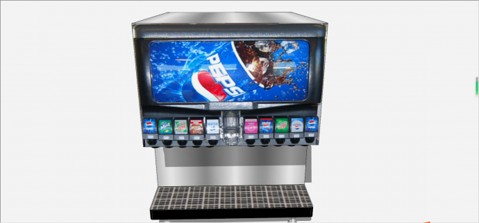 现代风格超市全自动饮料机su模型_图1