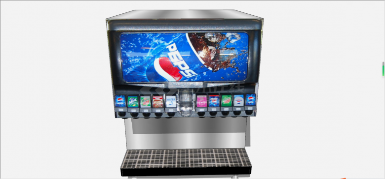 现代风格超市全自动饮料机su模型-图一