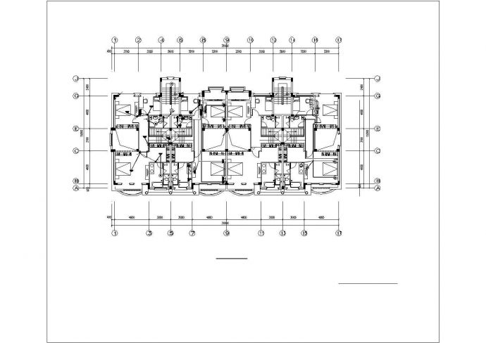 四层四户联排二户叠拼别墅电气施工设计图纸，含电气设计说明_图1