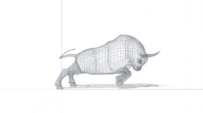 现代抽象动物雕塑牛su模型_图1