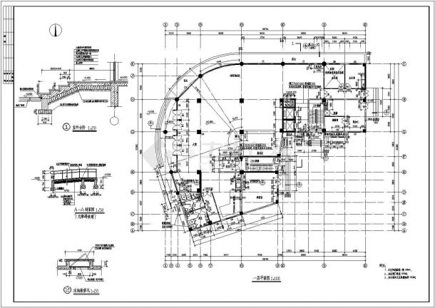 旅馆设计_某地区十五层旅馆设计施工CAD图-图二