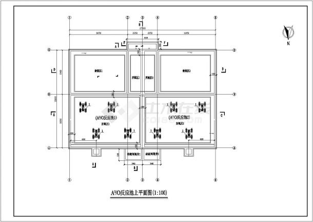 某污水处理工程全套设计施工方案CAD图纸-图一