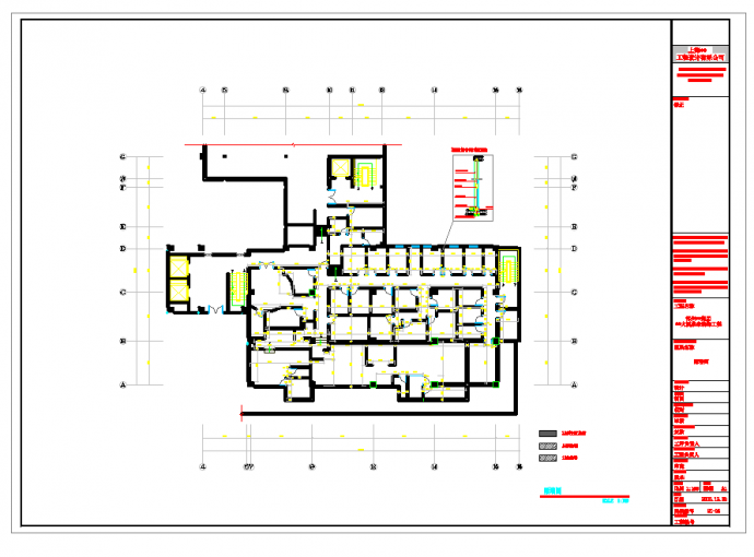 常州某大厦现代风格桑拿装修图CAD施工图纸_图1