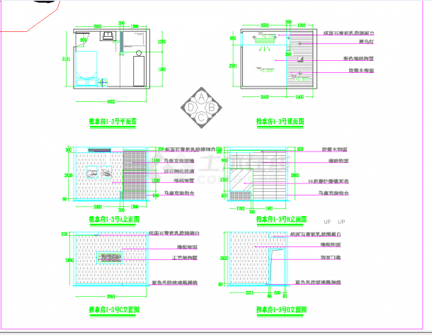 浙江某浴场会馆室内装修图CAD图纸-图二
