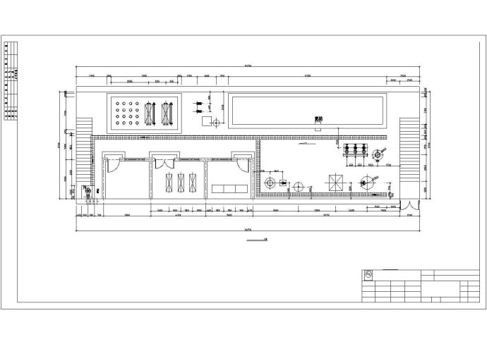 某体育馆网球中心污水处理系统设计施工方案CAD图纸_图1