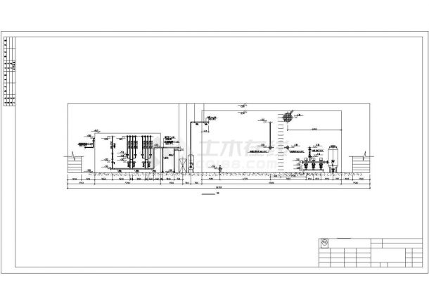 某体育馆网球中心污水处理系统设计施工方案CAD图纸-图二