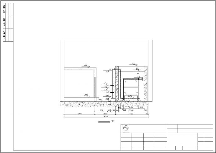 某体育馆污水处理系统设计施工方案CAD图纸_图1