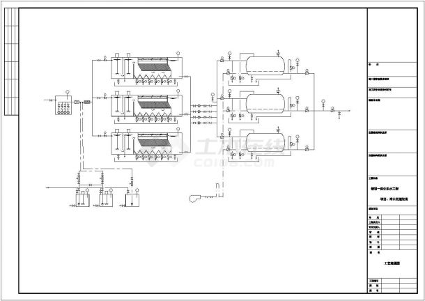 某钢制一体化供水工程设计施工方案CAD图纸-图二