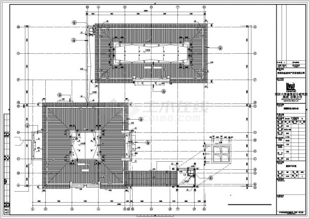 西宁市某社区幼儿园1900平米2层钢混框架结构教学楼建筑设计CAD图纸-图一