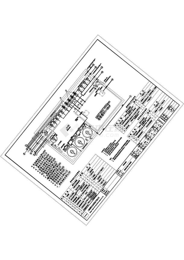 某逆流式泳池水处理系统设计施工方案CAD图纸-图一