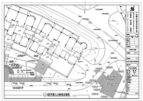 中海翠林兰溪园全套景观设计施工cad图（广州晴川）-图一